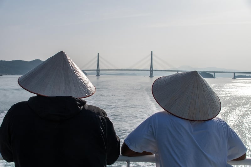 Travelers enjoying a trip